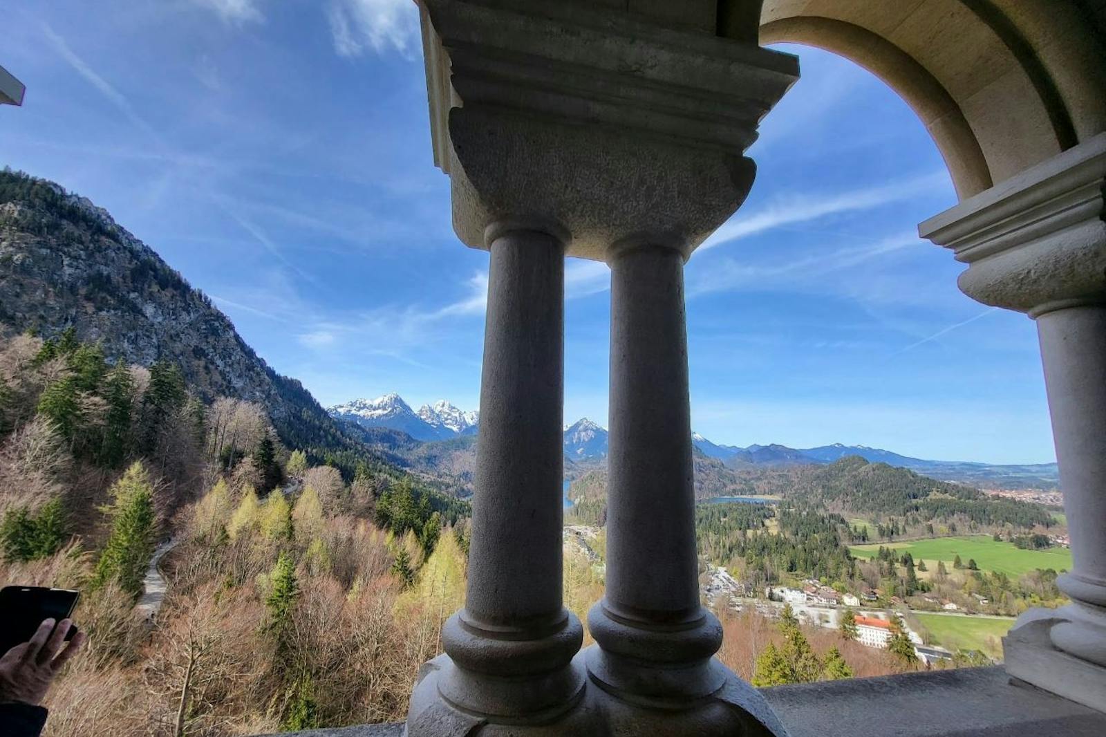 منظر للجبال من قصر Neuschwanstein